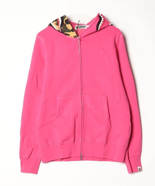 APE ピンク ジップアップ パーカー A BATHING APE（アベイシングエイプ） ジップアップパーカー L ピンク