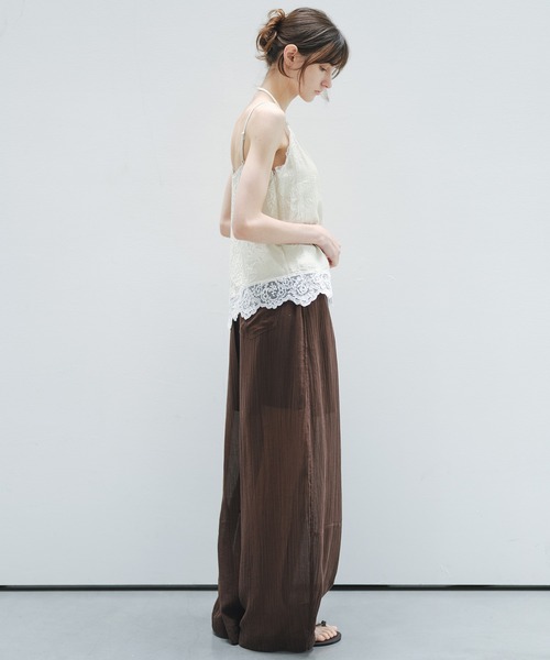 ワイドパンツ パンツ 「tageechita」カーブシルエット ドローストリングパンツ レディース | tageechita | 19