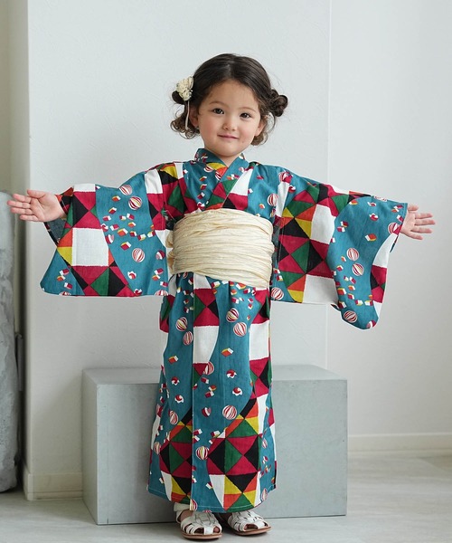 新品未使用 utatane 女の子浴衣 2点セット 130cm utatane 浴衣 浴衣ワンピース2点セット 男女兼用 キッズ 子供 女の子