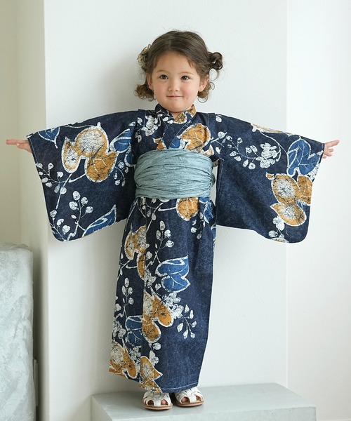utatane 浴衣 浴衣ワンピース2点セット 男女兼用 キッズ 子供 女の子