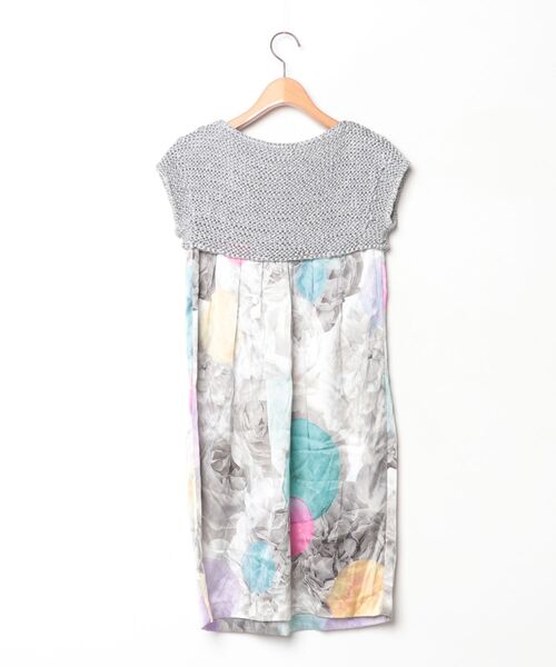 「MOSCHINO CHEAP AND CHIC」 レースドッキングワンピース - シルバー レディース_画像2