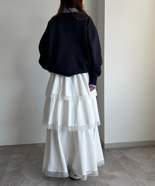 「apres jour mignon」 フリルスカート X-LARGE オフホワイト レディース_画像5