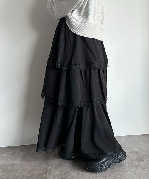 「apres jour mignon」 フリルスカート X-LARGE オフホワイト レディース_画像9