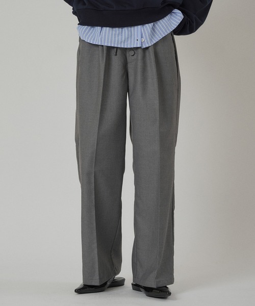 「MUHET」 スラックス MEDIUM グレー レディース_画像5