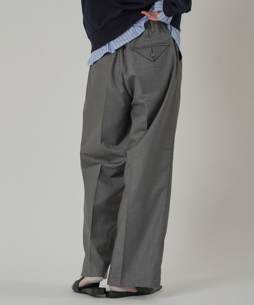 「MUHET」 スラックス MEDIUM グレー レディース_画像6