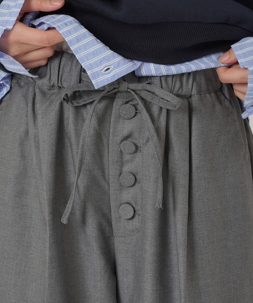 「MUHET」 スラックス MEDIUM グレー レディース_画像7