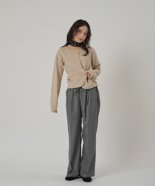 「MUHET」 スラックス MEDIUM グレー レディース_画像8