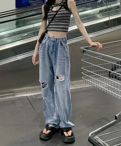 「Miniministore」 デニムパンツ S ブラック レディース_画像3
