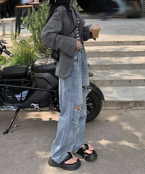 「Miniministore」 デニムパンツ S ブラック レディース_画像4