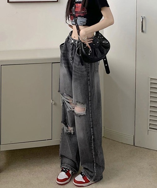 「Miniministore」 デニムパンツ S ブラック レディース_画像9