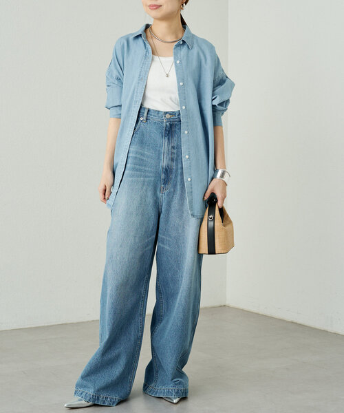 「LOUNGEDRESS」 デニムパンツ MEDIUM ブルー レディース_画像2
