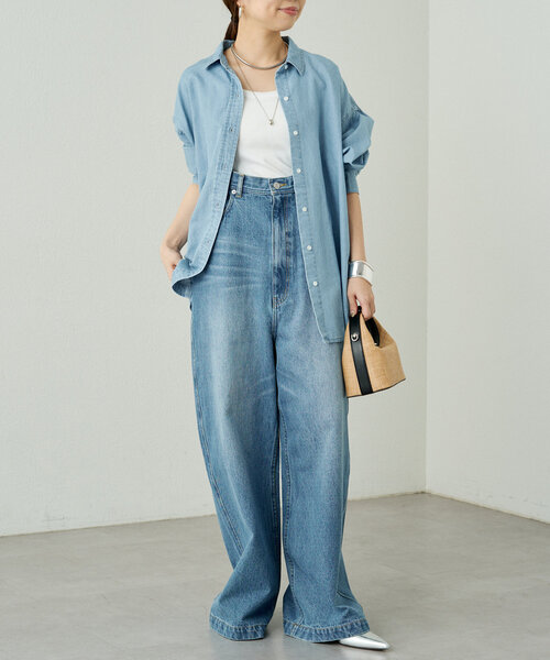 「LOUNGEDRESS」 デニムパンツ MEDIUM ブルー レディース_画像3