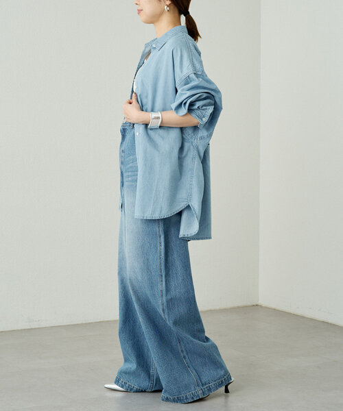 「LOUNGEDRESS」 デニムパンツ MEDIUM ブルー レディース_画像5