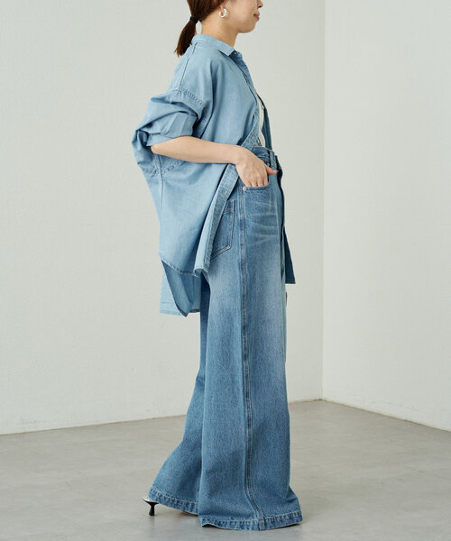 「LOUNGEDRESS」 デニムパンツ MEDIUM ブルー レディース_画像7