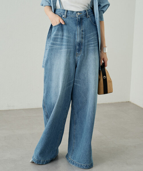「LOUNGEDRESS」 デニムパンツ MEDIUM ブルー レディース_画像8