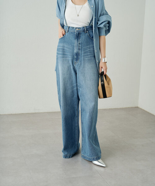 「LOUNGEDRESS」 デニムパンツ MEDIUM ブルー レディース_画像9