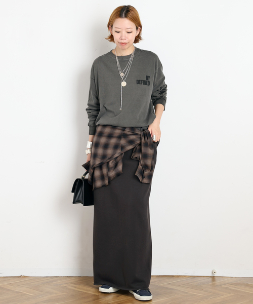 AP STUDIO ロング スカート Wool mix sweat Skirt : ZOZOTOWN Yahoo!店
