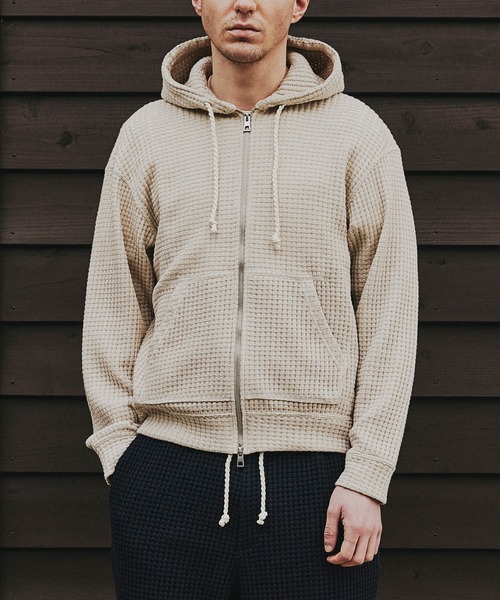 SEAGREEN（シーグリーン） パーカー ONI WAFFLE RELAX HOODIE オニ