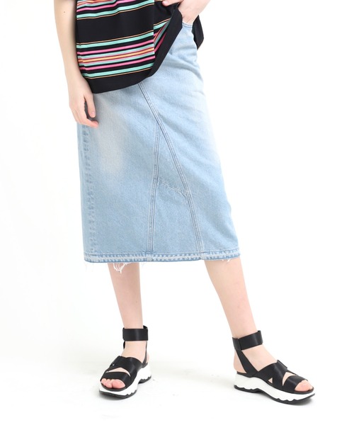 RNA（アールエヌエー） デニムスカート G0991 デニムリメイクロング