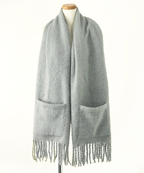 Flowering マフラー ストール ポケット付きマフラーショール