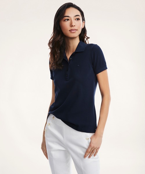 ポロシャツ ポロ GF スーピマコットン ストレッチピケ ポロシャツ レディース BROOKS BROTHERS ポロシャツ GF スーピマコットン ストレッチ