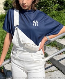 tシャツ 「MLB/New York Yankees」モックネック長袖Tシャツ レディース メンズ MLB/New York Yankees】モックネック長袖Tシャツ BACK TO THE