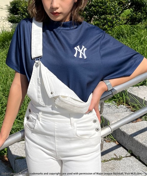 tシャツ 「MLB/New York Yankees」モックネックTシャツ レディース メンズ