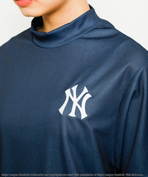 tシャツ 「MLB/New York Yankees」モックネックTシャツ レディース メンズ BACK TO THE FIELD tシャツ 「MLB/New York Yankees」モック