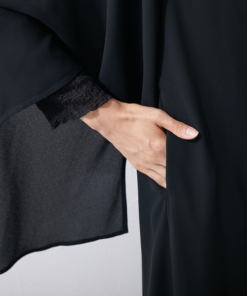 セレモニースーツ セットアップ 喪服・礼服｜日本製生地｜洗える｜防しわ（イージーケア）｜ケープ｜ワンピース｜ロング丈｜きれいめ｜「Callarus」_17