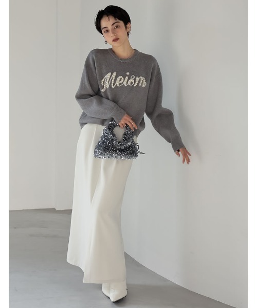 ニット セーター 「2024-25 WINTER COLLECTION」「MEISM by Re:EDIT」「お気に入り数5，000突破！」パールロゴ Re:EDIT（リエディ）の「[2024-25 WINTER COLLECTION][MEISM by