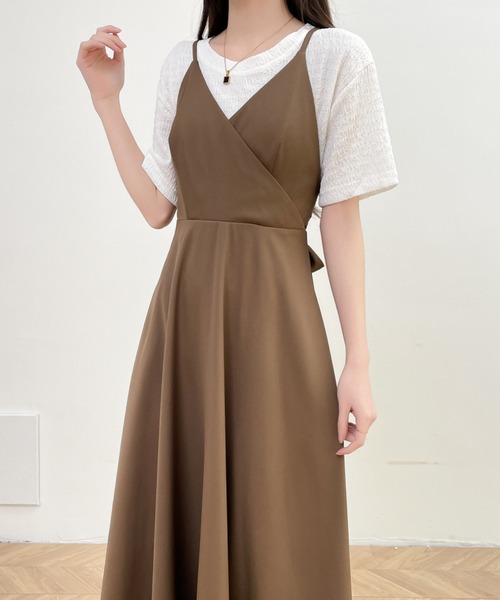 ABITOKYO（アビトーキョー） ワンピース バックリボンAラインフレア