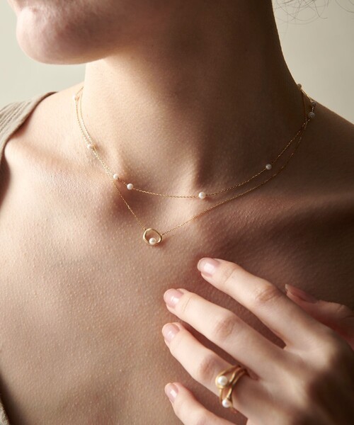 ete bijoux（エテ ビジュー） ネックレス K18YG クラフト パール