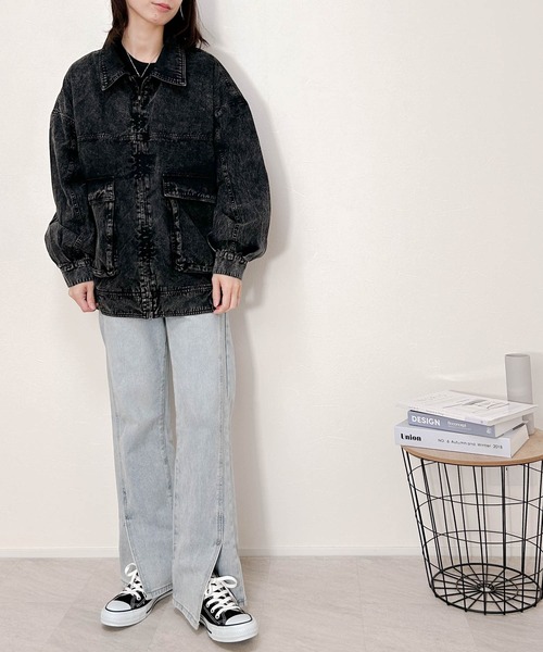 ジャケット・アウター salsation セール】《Javaジャバコラボ》軽くてあったか。襟ボアスエード中綿