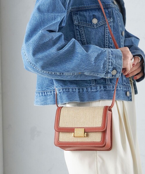 SHIPS ショルダーバッグ バッグ kabinett:BOX BAG MINI LINEN  