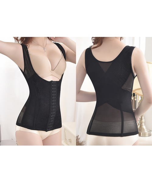 フロント ホック ベスト式 高弾力 ボディシェイパー | Lace Ladies | 05