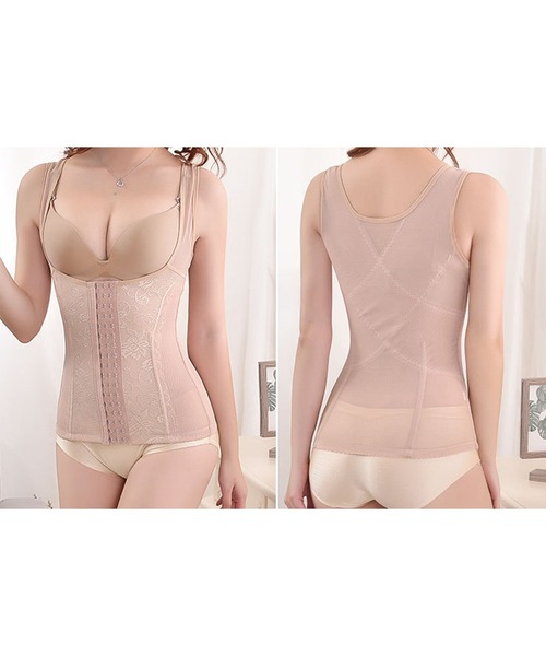 フロント ホック ベスト式 高弾力 ボディシェイパー | Lace Ladies | 07