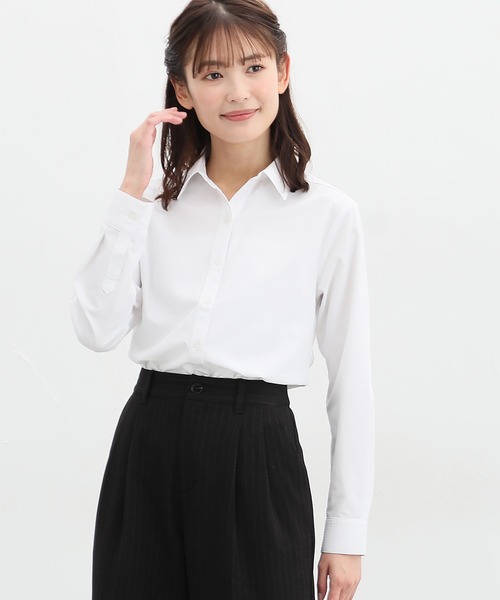 ブラウス シャツ 異素材ミックスブラウス レディース IENA ブラウス シャツ 「追加」リネン混 襟付きブラウス