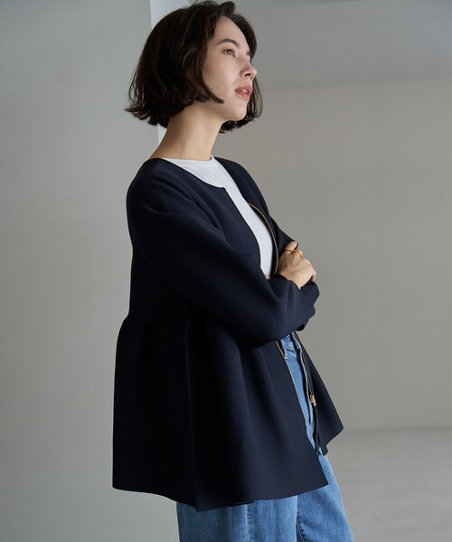UNFILO カーディガン 「VERY×UNFILOコラボ」2WAY ペプラム