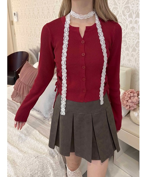 カーディガン 「PHILLY」サイドドロストカーディガン レディース