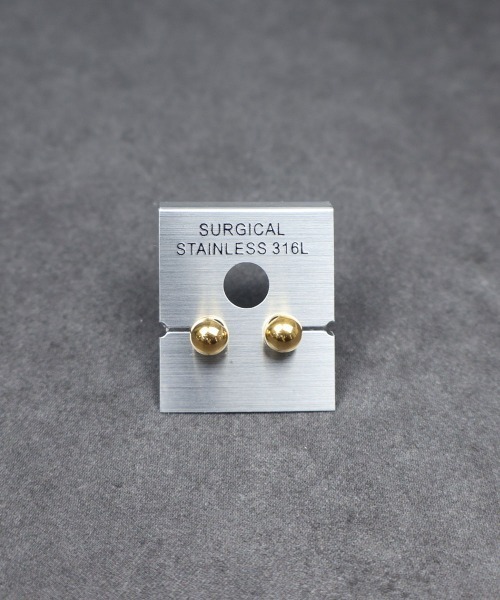 セール】カッティング ストーン スタッドピアス / サージカル