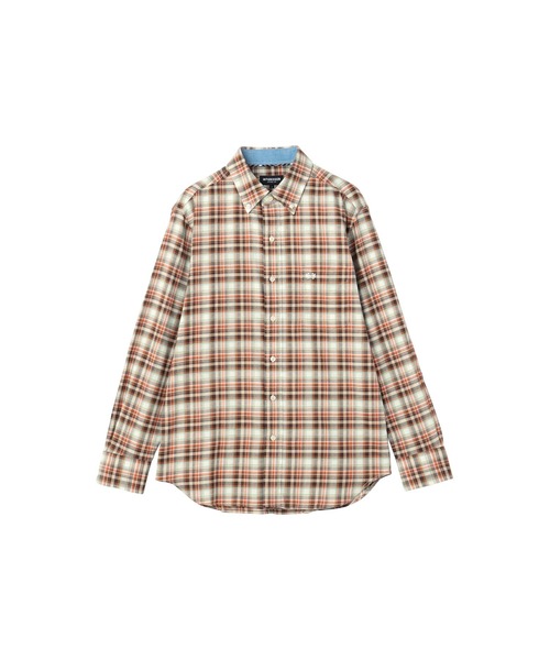● McGregor マックレガー 日本製 バンドカラー チェック柄 シャツ ● McGREGOR CLASSIC Wガーゼチェックバンドカラーシャツ