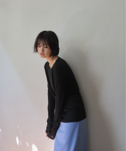 Smyeon tシャツ Sheer long sleeve tops / シアーロングスリーブ