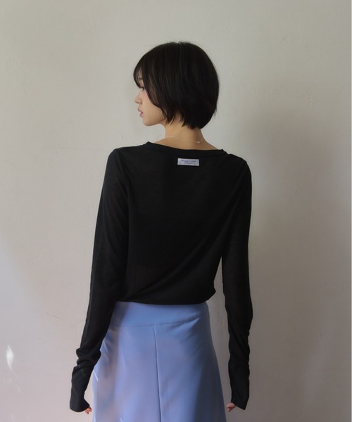 トップス smyon Shinzone｜【30%OFF】SHEER GAUZE HALF SLEEVE TEE シアーガーゼ