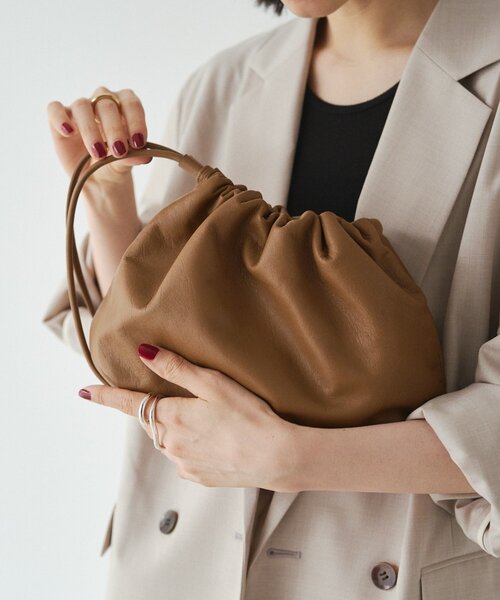 ラシット 巾着ショルダーバッグ russet ショルダーバッグ バッグ 「名品」4wayレザー巾着