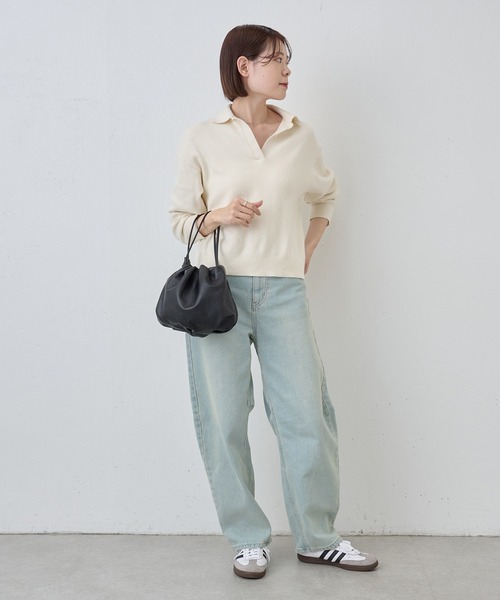 russet ショルダーバッグ バッグ 「名品」4wayレザー巾着ショルダー 