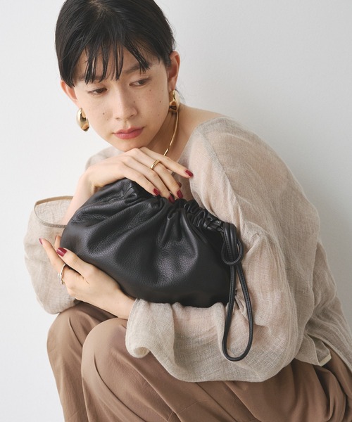 russet ショルダーバッグ バッグ 「名品」4wayレザー巾着