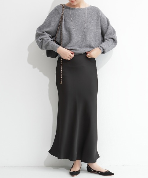 ROPE 光沢 とろみスカート ROPE ストンと落ちて広がらない 光沢プリーツスカート｜Yahoo