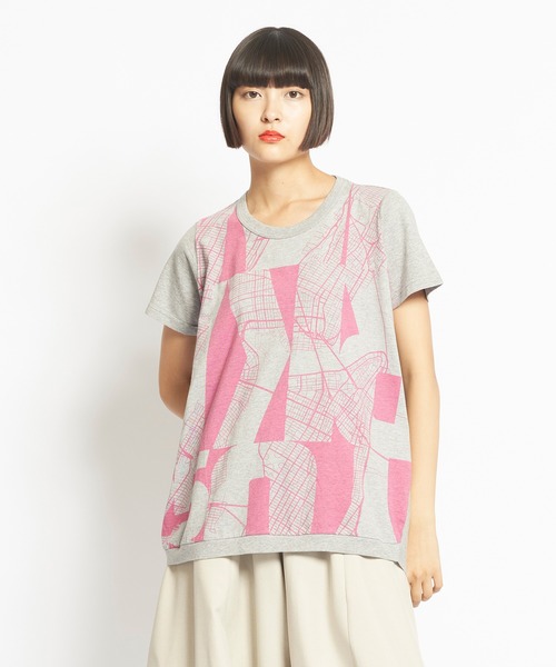 tシャツ NYプリント天竺　ボリュームＴ レディース メンズ