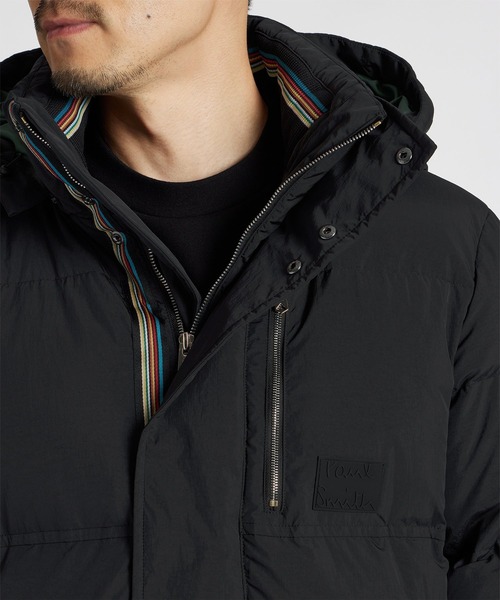 Paul Smith ネイビー ダウンジャケット Paul Smith ダウンジャケット ダウン シグネチャーストライプ