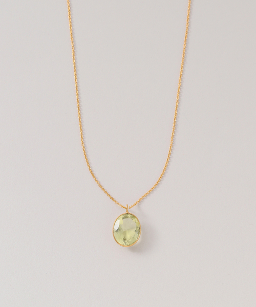 ODUL SLOBE別注 ストーンネックレス グリーンアメジスト　silver odul ネックレス ODUL SLOBE別注 ストーンネックレス レディース